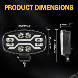 Venta al por Mayor de Luces de Trabajo 4x4 de 10 Pulgadas y 80W, Luces LED para Camioneta con Haz Combinado Blanco y Ámbar, Lámpara de Posición para Jeep, Todoterreno y SUV - Product Image 2