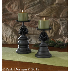 Ensemble de 3 bougeoirs élégants en érable spalted avec des accents argentés pour la décoration de maison et de mariage. - Product Image 6