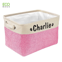 Panier à jouets pour chien en toile grande capacité, robuste et écologique, conception flexible, boîtes de rangement personnalisées, vente en gros OEM ODM