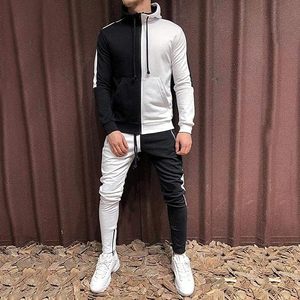 Venta al por mayor logotipo personalizado hombres XL talla grande cárdigan sudadera chándal alta calidad 100% algodón primavera otoño Color bloqueo - Product Image 2