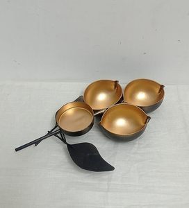 Cheap Leaf Design Mini Size Decorative Metal <b>Wire</b> Tea <b>Light</b> Holder Home Decor Gold Candle Holder for Table - Product Image 4