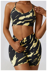Custom Women Gym Workout Clothes Yoga <b>Set</b> <b>Tie</b> <b>Dye</b> Print 2 Piece <b>Sets</b> Female Outfits Sport Active Wear - Product Image 4