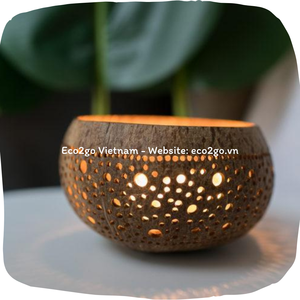 เชิงเทียนรูปกะลามะพร้าวทำด้วยมือและน้ำหนักเบาที่วางเทียนรูปดาวคุณภาพสูงสำหรับบ้านงานเลี้ยงของขวัญวันหยุด - Product Image 6