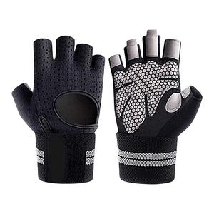 Guantes de Levantamiento de Pesas Unisex de Neopreno y Cuero con Color y Logotipo Personalizados HASH INTERNATIONAL HI-652 para Gimnasio y Deportes - Product Image 2