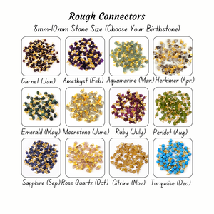 Mois de février connecteur de pierre de naissance rugueuse naturelle bonne qualité 8-10 MM violet améthyste simple boucle fêtes chrétiens - Product Image 4