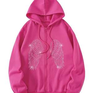 100% ผ้าฝ้ายเฮฟวี่เวทผู้ชายมีฮู้ดเสื้อสวมหัวดีไซน์พลอยเทียมซีดกันแดดผ้า500จีเอสเอ็มปรับแต่งมีฮู้ดสำหรับฤดูหนาว - Product Image 1