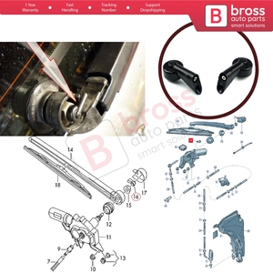 BSP1049 2 Pieces Rear Winhield Wiper Washer Water <b>Spray</b> Nozzle Single Hole <b>Mounting</b> 8E9955985 for A3 A4 A6 Q7 - Product Image 5