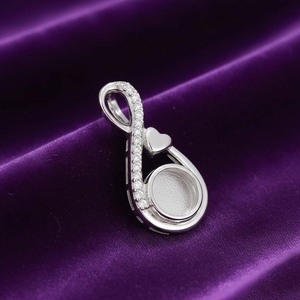 Jessica Creation, composant de bijoux en or 18 carats, 8 mm, avec bélière vide, dos fermé, pour perles, pendentifs, résine, lait maternel, forme cubique - Product Image 1