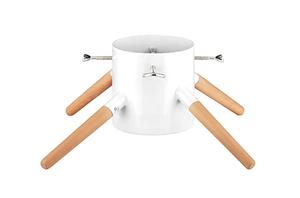 ขาตั้งต้นคริสต์มาสทำจากโลหะดีไซน์ล่าสุดแท่นวางต้นไม้ทันสมัยสำหรับต้นคริสต์มาสเคลือบสีเงิน - Product Image 5