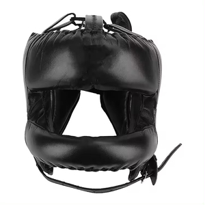 Boxing Equipment <b>Head</b> Guard Boxing Popular Adult Boxing Full Face Martial Arts Training <b>Head</b> Guard Leather Boxing <b>Head</b> Guard - Product Image 1