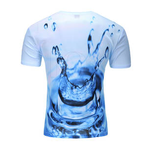 T-shirt pour homme à imprimé moderne, tissu doux au toucher, design parfait pour un style décontracté, utilisation quotidienne, léger, séchage rapide - Product Image 2