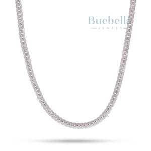 Venta caliente Cadena cubana 5mm Moissanite 925 Plata 18K Chapado en oro Luna Corte Miami Cadena de eslabones cubanos para hombres - Product Image 3