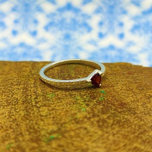 Trillion Cut Garnet <b>Ring</b> in 925 Sterling <b>Silver</b> <b>Statement</b> <b>Ring</b> Handmade <b>Ring</b> Garnet Jewelry Anniversary Gift Engagement <b>Ring</b> - Product Image 1