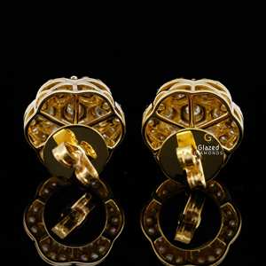 ต่างหูสตั๊ดคุณภาพสูงทำด้วยเพชร925สีเงินสเตอร์ลิงและเจียระไนในห้องทดลองที่สวยงามมีความชัดเจนระดับ VVS - Product Image 5