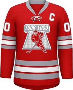 Jersey de Hockey sobre Hielo Personalizado con Sublimación Completa, 100% Poliéster, Apliques Impresos, Bordado, Ropa de Equipo Masculina, OEM - Product Image 5