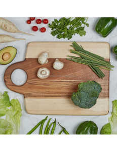 Diseño antiguo con 2 tablas de cortar de madera de pino y madera de acacia para carne y sin verduras de WONDER OVERSEAS - Product Image 1