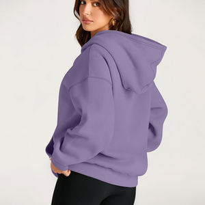 Nouveautés Pulls décontractés pour femmes Sweat à capuche oversize à manches longues avec sweats à capuche et sweat-shirts imprimés de couleur unie - Product Image 4