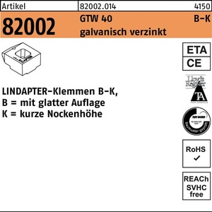 Abrazaderas R 82002 GTW 40 KM 10/4.0 1 Pieza LINDAPTER - Product Image 1