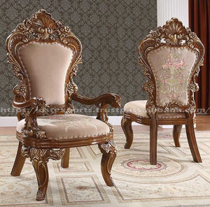 Silla Mecedora de Madera de Teca con Acabado Dorado Real, Moderna, de Lujo, Vintage, Tallada a Mano, con Diseño de Ruedas Desmontables, para el Hogar, Venta al por Mayor - Product Image 2