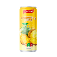 Datafa OEM/ODM Ananassap 250ml blikje met en zonder vruchtvlees, puur vers fruitsap