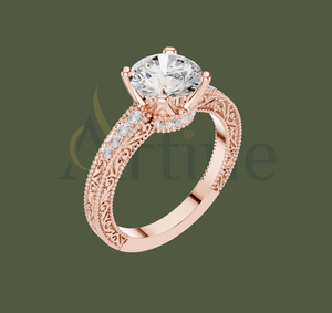 แหวนทอง14K ประดับเพชรบริสุทธิ์สำหรับใส่ไปงานปาร์ตี้ - Product Image 1