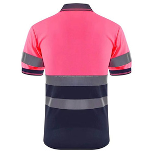 Chemise de sécurité réfléchissante haute visibilité en gros OEM, couleur personnalisée, manches courtes, polo de sécurité, faible MOQ, logo personnalisé, t-shirt de sécurité pour homme - Product Image 4
