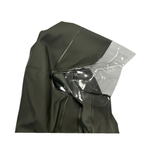 Chaqueta de Pesca Resistente de PVC Verde Militar de 0.45mm con Franjas Reflectantes, Capucha Integrada y Malla Transpirable, la Mejor para Buceo, Impermeable - Product Image 5