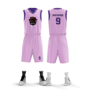 Haute qualité nouveau maillot de basket-ball Laker uniformes réversibles Logo personnalisé grande taille ensembles de basket-ball d'entraînement de sports d'été - Product Image 2