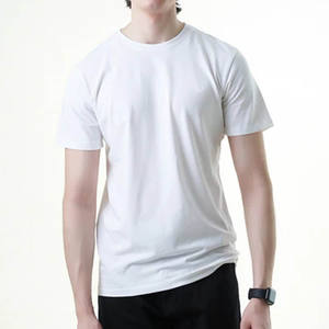 T-shirt de fitness uni à manches courtes en polyester/coton 100% coton pour homme, coupe ample, vente en gros - Product Image 6