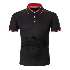 Alta calidad, cómodo, transpirable, verde, informal para XL Polo, venta directa, venta al por mayor, decoración de botones de diseño personalizado corto - Product Image 4