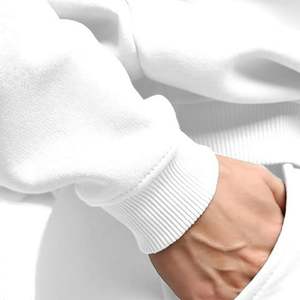 <b>Men's</b> Medium <b>White</b> Ultra Soft Fleece Pullover Hoodie Loose Fit <b>Sweatshirt</b> with Pockets Hooded - Product Image 5