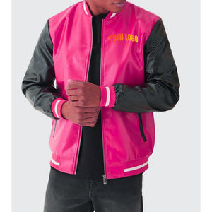 Veste de baseball Varsity Style College pour homme avec matériau léger et coupe élégante et manches longues - Product Image 1