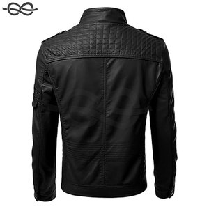 Chaqueta de motorista de piel de cordero auténtica negra para hombre, chaqueta de motocicleta auténtica Vintage para hombre, prendas de vestir exteriores duraderas con estilo para jinetes - Product Image 4