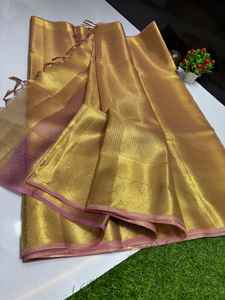 Sari Banarasi de Diseño Especial para Mujer, Estilo Occidental Tradicional, Material de Lino, Ropa de Fiesta, Producto al por Mayor, Precio de Mayoreo para Adultos - Product Image 5