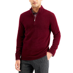 High Quality Custom 100% Cotton Fleece <b>Men</b> Crew Neck Oversize stand collar with <b>half</b> <b>zip</b> up Pullover <b>Sweatshirt</b> - Product Image 6