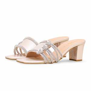 Fawn Sandales à talons fantaisie Style pantoufle avec un design unique FN7827 - Product Image 3