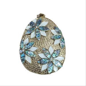 Bolso de mano de latón hecho a mano de calidad premium con patrón de mosaico de madreperla, bolso de hombro para mujer, bolsos de novia, diseño personalizado - Product Image 3