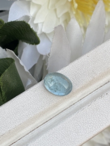 Cabujones de forma ovalada de Aguamarina de Color Natural de 12x9 MM con piedra preciosa suelta de buen brillo para hacer joyas de 4,14 quilates - Product Image 3