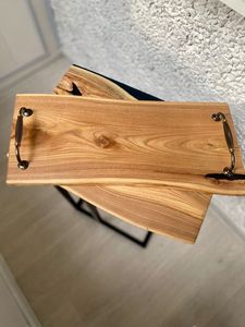 BANDEJA IMPRESA DE MADERA DAD MEJOR CALIDAD TALLADA Forma cuadrada disponible y artesanía de la India mejor muestra Venta caliente - Product Image 2