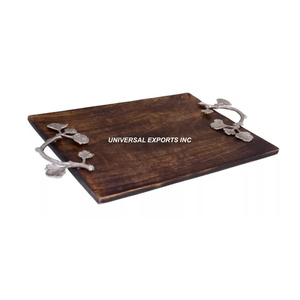 ถาดเสิร์ฟทำจากไม้ทรงสี่เหลี่ยมผืนผ้าหรูหราถาดช็อคโกแลตตกแต่งอย่างมีสไตล์คลาสสิกหรูหราแฮนด์เมดเป็นมิตรกับสิ่งแวดล้อม - Product Image 5