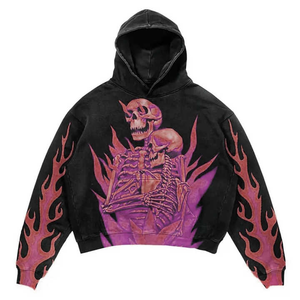 Sudadera con capucha impresa DTG personalizada con estilo único de diseño personalizado Sudadera con capucha impresa de gran tamaño para la temporada de invierno - Product Image 1