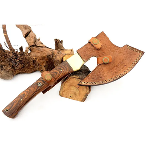 Hache de survie viking en acier Damas forgée à la main, poids 1,5 kg, tête d'hache en bois de frêne, fabrication industrielle personnalisée Steel Craft International - Product Image 4