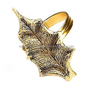 Juego de 6 servilleteros de hoja de otoño para el hogar, servilleteros de Metal para decoraciones de fiesta a granel, mesa de comedor diaria, reuniones familiares - Product Image 2