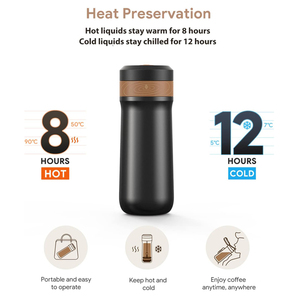 Portable Car-Go Bouteille Isolée Sous Vide Presse Française <span class=keywords><strong>thermos</strong></span> Voyage Cafetière Française <span class=keywords><strong>Avec</strong></span> <span class=keywords><strong>Filtre</strong></span> Unique - Product Image 3