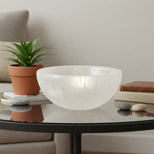 ชามหินเซเลไนต์ธรรมชาติขัดเงาสำหรับรักษาสมาธิโรงแรมร้านอาหารใช้ในราคาตรงจากโรงงาน - Product Image 5