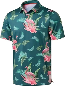 Camisa Antiarrugas al por Mayor para Hombre, Talla XL, de Alta Calidad, Secado Rápido, Spandex/Poliéster, Manga Corta, Deportiva, Estampada, Bordada, Tipo Polo - Product Image 3