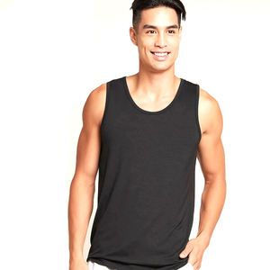 100% nuevo poliéster 10% Spandex hombre Camiseta sin mangas bolsillo hombres Top de gran tamaño camisetas sin mangas precio bajo - Product Image 1