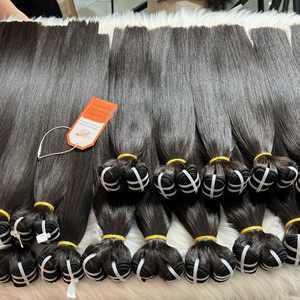 มัดผมมนุษย์สำหรับต่อผมตรงที่ทำจากหนังศีรษะ - Product Image 2