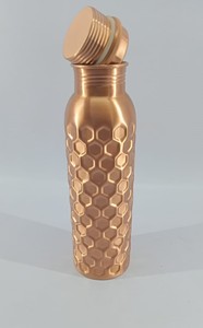 Gran botella de agua de cobre saludable puro 100%, gran oferta ecológica para deportes Ayurveda con beneficios de cobre, vasos de plástico - Product Image 2