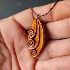 BELOW <b>NECKLACES</b> FOR WOMEN MEN NATURAL <b>LARGE</b> BOHO TRIBAL SONO WOODEN <b>Pendant</b> on Adjustable Cord Handmade <b>Necklace</b> - Product Image 1